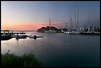 Marina, sunset. Redwood City,  California, USA (color)