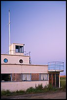 Old Yacht club, Palo Alto Baylands, dusk. Palo Alto,  California, USA