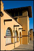 Burlingame train station, in mission revival style. Burlingame,  California, USA