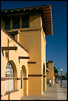 Burlingame historic train depot. Burlingame,  California, USA (color)