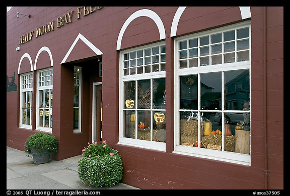 Half Moon bay feed store. Half Moon Bay, California, USA (color)