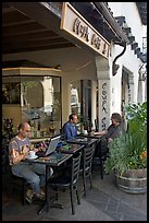 Men sitting at Cafe. Palo Alto,  California, USA