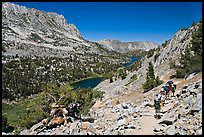 Valley and Long Lake, John Muir Wilderness. California, USA (color)