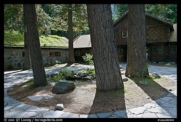 Vikingsholm courtyard, South Lake Tahoe, California. USA (color)