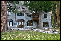 Vikingsholm castle facade, Emerald Bay,  Lake Tahoe, California. USA (color)