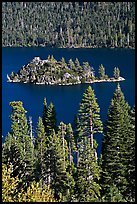 Fannette Island and Tea House, Emerald Bay State Park, California. USA