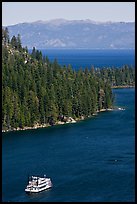 Paddle boat, Emerald Bay, and Lake Tahoe, California. USA