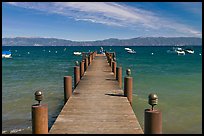 Wooden dock, West shore, Lake Tahoe, California. USA