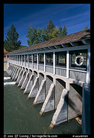 Flat Slab Butteress Lake Tahoe Dam, California. USA (color)