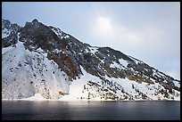 Peak with fresh snow, Ellery Lake. California, USA ( color)