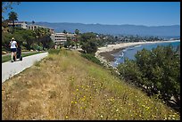 Coastal walkway and beach. Santa Barbara, California, USA