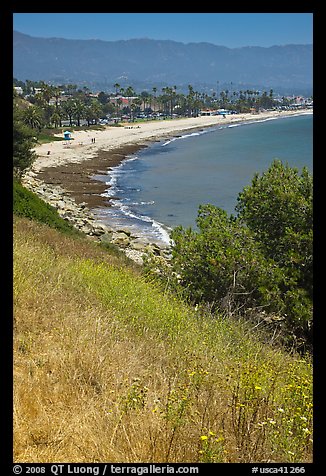 Hillside and West Beach. Santa Barbara, California, USA (color)