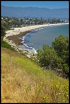 Hillside and West Beach. Santa Barbara, California, USA