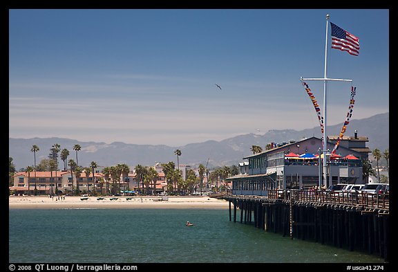 West Beach and Wharf. Santa Barbara, California, USA (color)