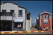 Stores of wharf. Santa Barbara, California, USA (color)