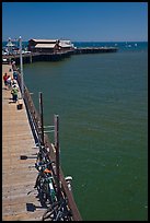 Stearns Wharf from above. Santa Barbara, California, USA