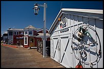 Historic wharf maintainance building. Santa Barbara, California, USA