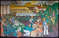 Public Works of Art Project mural, Coit Tower. San Francisco, California, USA (color)