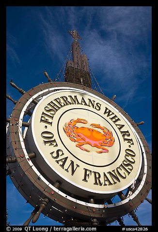 Fishermans Wharf sign against sky. San Francisco, California, USA