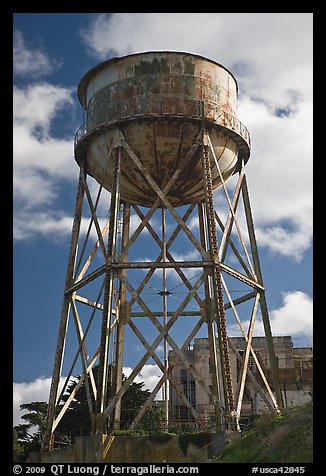 Water cistern, Alcatraz Island. San Francisco, California, USA (color)