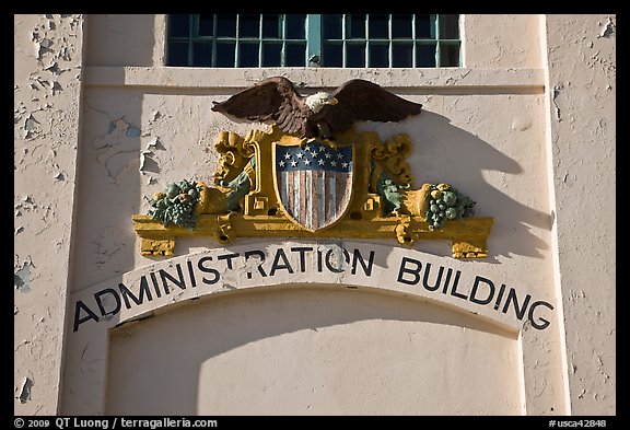 Detail of administration building, Alcatraz. San Francisco, California, USA