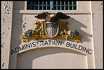 Detail of administration building, Alcatraz. San Francisco, California, USA