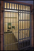 Cell in main block,  inside Alcatraz Penitentiary. San Francisco, California, USA ( color)