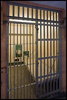 Cell in main block,  inside Alcatraz Penitentiary. San Francisco, California, USA (color)