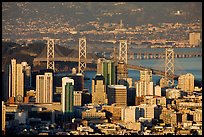 San Francisco high-rises, Bay Bridge, Yerba Buena Island, and East Bay. San Francisco, California, USA ( color)