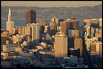 San Francisco skyline from Twin Peaks, late afternoon. San Francisco, California, USA ( color)