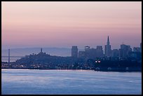 San Francisco skyline at dawn. San Francisco, California, USA