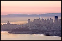 San Francisco cityscape with Bay at dawn. San Francisco, California, USA (color)