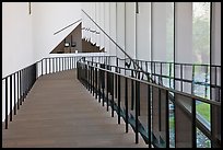 Staircase, M.H. De Young memorial museum. San Francisco, California, USA (color)