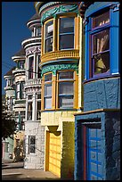 Colorful Victorian houses, Haight-Ashbury District. San Francisco, California, USA