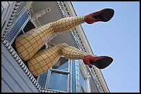 Giant lady legs on Haight street, Haight-Ashbury District. San Francisco, California, USA
