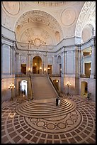 City Hall rotunda interior. San Francisco, California, USA (color)