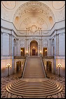 Rotunda of beaux-arts style City Hall. San Francisco, California, USA