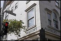 Corner of  Haight Street and Ashbury Street. San Francisco, California, USA ( color)