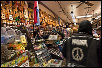 Inside music store. San Francisco, California, USA