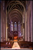 Nave, Grace Cathedral. San Francisco, California, USA (color)