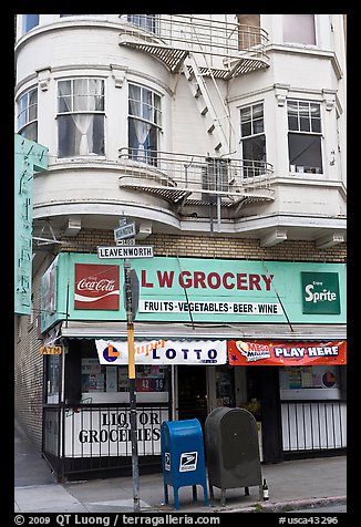 Grocery store. San Francisco, California, USA (color)