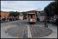 Turntable and cable car. San Francisco, California, USA ( color)
