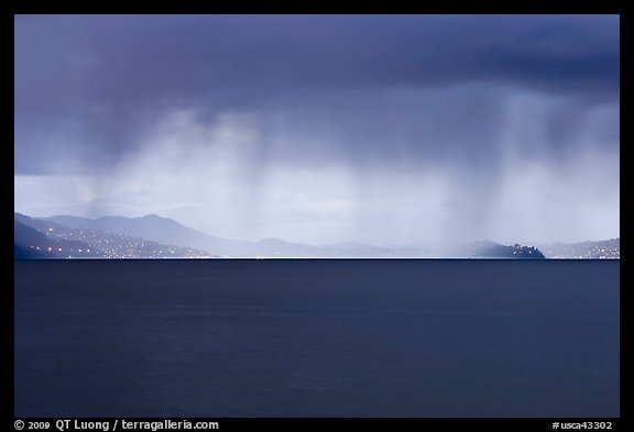 Dark storm over San Francisco Bay. California, USA (color)