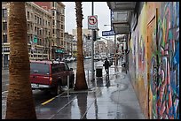 Rainy street. San Francisco, California, USA (color)