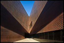 Wedge with late afternoon shadow, De Young Museum. San Francisco, California, USA