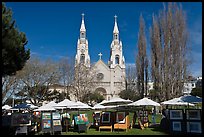 Art fair on Washington Square Park, North Beach. San Francisco, California, USA