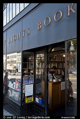 City Light Bookstore, North Beach. San Francisco, California, USA (color)