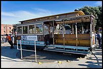 Cable car being turned at terminus. San Francisco, California, USA