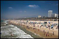 Santa Monica Beach in summer. Santa Monica, Los Angeles, California, USA (color)