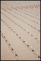 Arlington West memorial crosses. Santa Monica, Los Angeles, California, USA